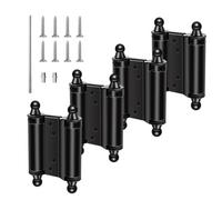 NONDK Swinging Door Hinge with Screws and Pins-4 PCS 3" Double Action Spring Door Hinges-Dual-Swing Saloon Door Hinges
