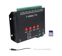 NONDK T-8000 TTL LED Pixel Controller DC5/12-24V with 2GB SD Card for Various LED Strip Lights
