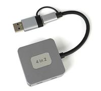 NONDK Tablet PC Compatible USB 3.2 4-In-1 Docking Station Type-C 10Gbps High-Speed Data Transfer Splitter