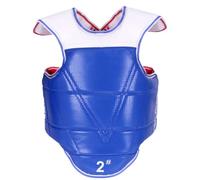 NONDK Taekwondo Adjustable Chest Protector with Double-Sided Color for Training and for Competition Blue M[ 140-160]
