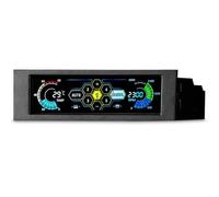 NONDK Temperature Controlled 5.25" Touchscreen LCD 5 Way Fan Speed Controller Computer Cooling Front Panel Monitor