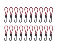 NONDK Tent Elastic Rope Hook Multifunctional Outdoor Camping Rainproof Tent Fixing Rope Tent Rope Tie Quick Buckle Hook,Red