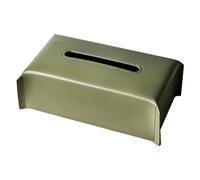 NONDK Tissue Box Leather Napkin Case Luxury Paper Cover Living Room Tissue Paper Holder Desktop Home Tabletop Decoration Green