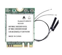 NONDK Tri Band WiFi 6E RTL8852CE M. 2 Network Card 5400Mbps Bluetooth 5.4 Wireless Wifi Adapter 2.4/5/6GHz with Antennas