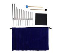 NONDK Tuning Fork Set - 9 Tuning Forks for Healing Chakra,Sound Therapy,Keep Body,Mind and Spirit in Perfect Harmony- Silver