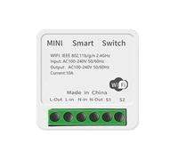 NONDK Tuya WiFi Smart Switch 16A Mini Switch Breaker 2-Way Control Smart Life Voice Control Timer Function Support