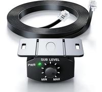 NONDK Universal BassControl Knob, Easy Install, 16.4ft Extension Copper Core Cable with 4 Pin Subwoofer Volume Control