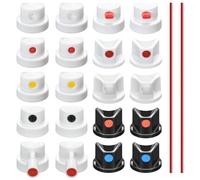 NONDK Universal Can Nozzle Kit for Montana/with 20 Assorted Caps & Tips - Ideal for Graffiti, Auto Repair, DIY Tasks