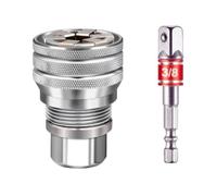 NONDK Universal Socket Wrench 3/8 Inch 10-19 mm Adjustable Hex Ratchet Spanner Torque Repair Tool