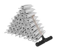 NONDK UpperBounce Compatible 40 Pack Trampoline Springs 13.5cm with T Hook for Outdoor Trampoline,