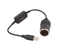 NONDK USB 5V To 12V Car Lighter Socket Power Female Converter Adapter Cable