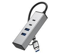 NONDK USB C 4 Port USB 3.2 Hub Adapter 10 Gbps High-Speed for Laptops Desktops Smartphones Tablets Game Consoles Mouse Keyboard Efficient
