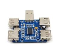 NONDK Usb HUB 4 Port USB2.0 Controller Expansion Module 6.3V-50V 480Mbps Driver-Free Plug and Play