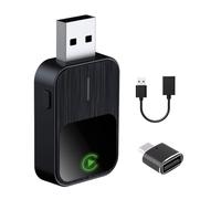 NONDK USB Plug and Play Wireless Android Auto Adapter 2 in 1 CarPlay Dongle AI Smart Box Car Intelligent System Black