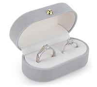NONDK Velvet Silk Pair Ring Box Wedding Ring Box Single Ring Box Wedding Proposal Farewell Jewelry Box A