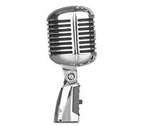 NONDK Vintage Metal Microphone for 55SH Classic Dynamic Wired Handheld Mic Microphone for Live Recording Karaoke Studio