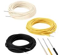 NONDK Vintage Style 30FT Cloth Covered Pushback Guitar Wire Set, Waxed Braided Wiring Kit, 22AWG Pre