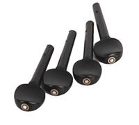 NONDK Violin Ebony Pegs with Fisheyes Violin Tuners Violin Accessories 4/4