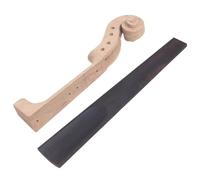 NONDK Violin Neck 4/4 Flame Maple Wood Replacement Violin Neck Head