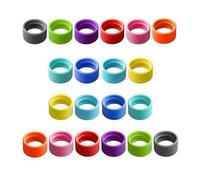 NONDK Walkie Talkie Bands Colorful Rubber Rings for Antenna, 20 Pack | 20 colorful rubber rings slip onto the antenna base for fast alignment, secure grip, and -the-move ID.