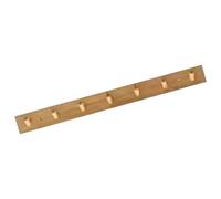 NONDK Wall Mounted Hangers Room Hooks Key Hallway Storage Holders Bamboo Door Clothes Hat Robe Back Rack Practical Decoration 7 Hooks