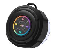 NONDK Waterproof LED Light Speaker Portable Speaker Suction Cup Wireless for Outdoor Camping Beach Pool Shower Black