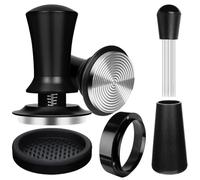 NONDK WDT Tool Coffee Tamper Set with Spring Loaded Tamper Mat Dosing Funnel Espresso Coffee Distribution Stirrer 51mm