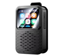 NONDK Wearables Speaker IPX5 Waterproof Touch Screen Subwoofer Powerful Alarm Clock Wireless Player Black