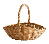 NONDK Wicker Shopping Basket with Handle, Gift Hamper Basket, Picnic Baskets, Kitchen Basket Large