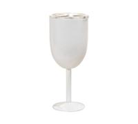 NONDK Wine Glass Stainless Steel Double Layer Goblet Color Large Capacity Tumbler Wine Cup White
