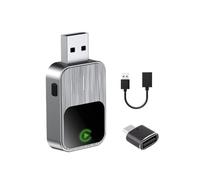 NONDK Wireless Android Auto Adapter 2 In1 Wireless CarPlay Dongle AI Box Car Intelligent System USB Plug and Play Silver
