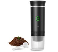 NONDK Wireless Electric Portable Espresso Coffee Machine Camping Coffee Maker Capsule Powder Travel Coffee Black