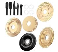 NONDK Woodworking Carving Wheel Polishing Tool 14pcs Multifunctional Mult Sanding Disc Wood Shaping Tool 22mm Inner Diameter Abrasive Disc
