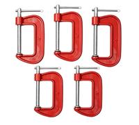 NONDK Woodworking Clamps: Heavy-Duty 5-Pack, 4-Inch Adjustable C-Clamps
