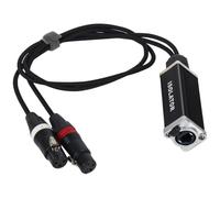 NONDK XLR Male and Female to RJ45 Ethernet Cable Extender- 2 Channel XLR Network Signal Extender, 3 Pin Design Female