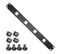 NONDK XLR Patch Panel 4-Hole 1U Audio Rack for Recording Studio Rack Accessories Punched for Enclosure