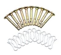 NONDK Zinc Alloy 10Pcs Shear Pin and 10Pcs Split Pin Replacement for Snow Blower for Various Models