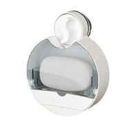 Nondrill Bathroom Soap Holders Waterproof Wall Mount Soap Dish Organizers Removable Suction Cup Design PET Construction Lid Bathroom Organizers