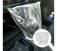None/Brand 500PCS Disposable Gear Shift Cover Plastic Transparent Car Gear Shift Protective Covers with Elastic Trims for Car Gear Shift Protection