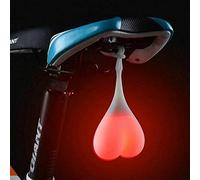 None Brand Rear Bike Light Heart Ball Silicone Safe Lamp Waterproof Night Essential LED Red Warning Lights - Red