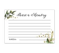 None Brand Share a Memory Cards, 50 Pack, 4x6 Inch, Funeral Guest Book, Share A Memory Cards for Celebration of Life, Birthday, Wedding, Funeral, Graduation, Bridal, Retirement, Going Away Party.