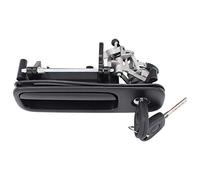 none brand Tailgate Handle with Lock for VW Golf III, IV, Lupo, Polo, Transporter T5, SEAT Arosa (ABS, Black, Silver)