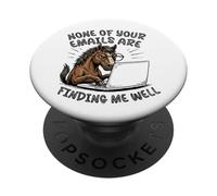 None Of Your Emails Are Finding Me Well Funny Office Horse PopSockets Adhesive PopGrip