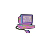 None Of Your Emails Are Finding Me Well Retro Computer Sarcastic Tech Humor Enamel Pin, Funny Office Humor Pin Brooch For IT Programmer Coder, Sarcastic Work From Home Brooch Badge For Remote Workers