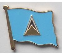 None St Lucia Country Flag Enamel Pin Badge