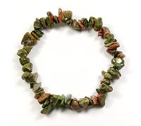 none Unakite Gemstone Chip Bracelet