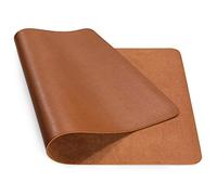 Nonebranded Double-side Portable Desk Pad, Waterproof Desk Blotter Protector, Leather Desk Writing Mat Mouse Pad (Color : Light Brown, Size : 80 X 40 CM)
