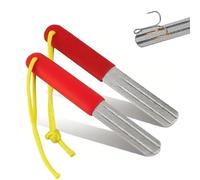 NONEOYNO 2 Pcs V-Groove Dart Sharpener, Dart Sharpener Diamond Grinding File Double Sided Diamond Grinding, V-Groove Dart Point Sharpener Portable Rapid Sharpening Tool for Fishing & Dart Sharpener