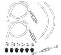 NONEOYNO 2PCS Brake Bleed Bleeder Hose, Bleeding Tool Kit, Car Brake Bleeding Kit with One-Way Valve, Easy Brake Bleeding Tube for Motorbike, Bike & Vehicle Maintenance