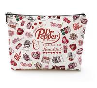NONETH Pepper Merch Makeup Bag, Dr Drinks Lover Cosmetic Case Tell Me I’m Beautiful, Funny Gift for Dr.P Soda Fan, Cute Travel Toiletry Zipper Pouch for Women